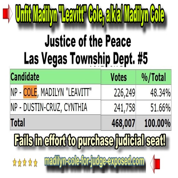 Las Vegas Voters Reject Las Vegas Lawyer Madilyn Cole in 2024 General Election